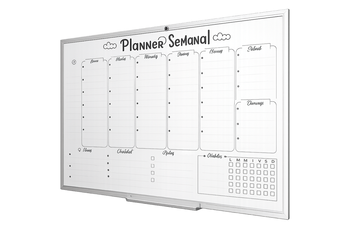 Pizarra semanal y pizarra mensual