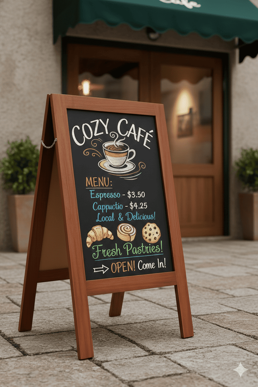 Pizarras publicitarias para menu